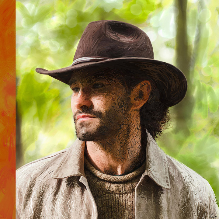 Cowboy in the Woods - russNFT digital artwork