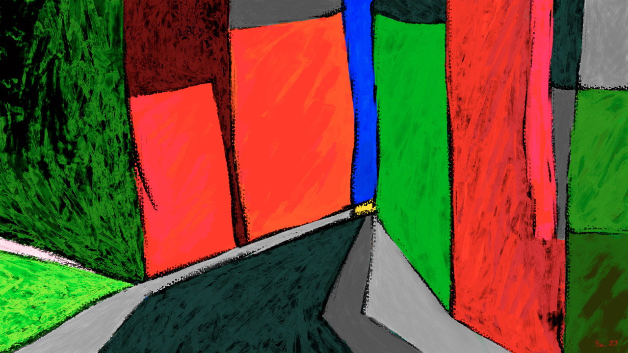 In the Land of Green and Red - russNFT digital artwork